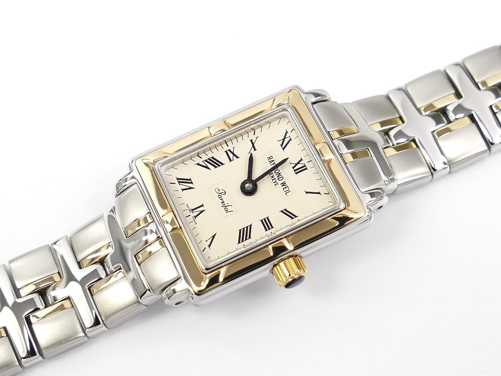 Raymond Weil Parsifal Cream Roman Numeral Dial 9630 Solid 18k Gold Bezel