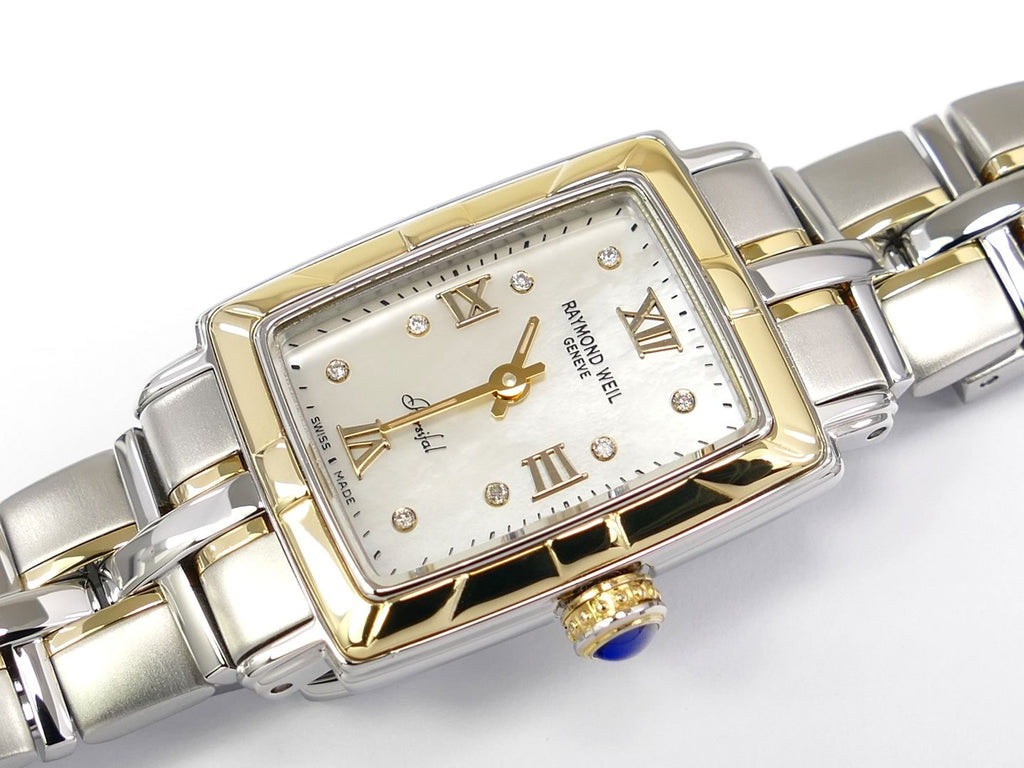 Raymond Weil Parsifal White Mother of Pearl and Diamond Dial 9740-STG-00995