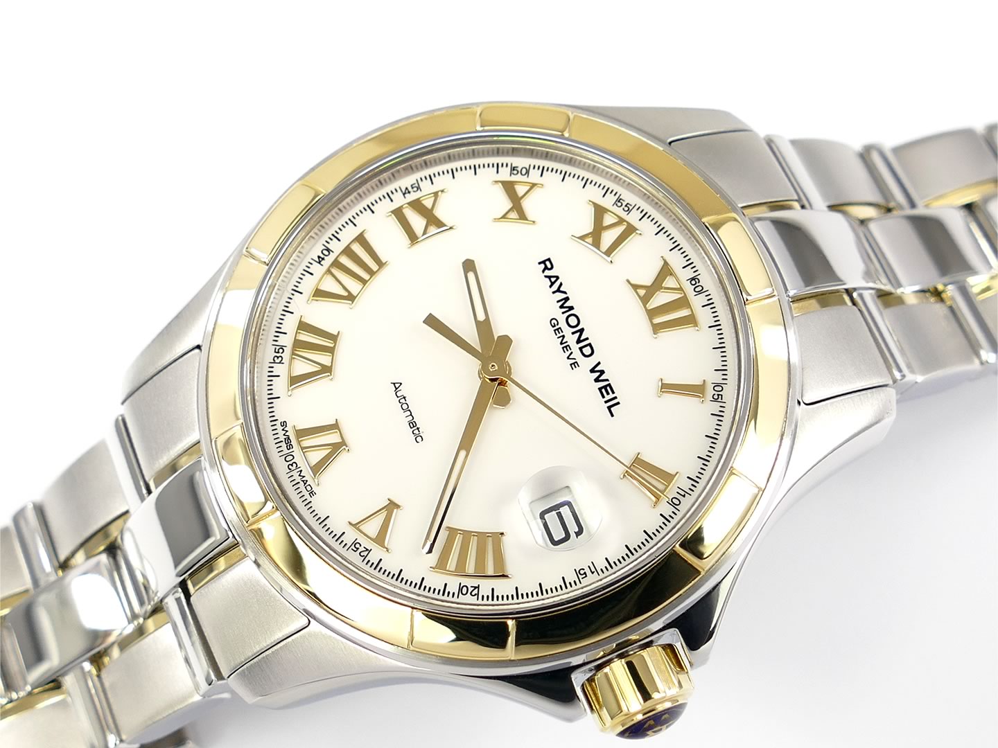 Raymond Weil Parsifal White Automatic 2970-SG-00308 Solid 18k Gold bezel