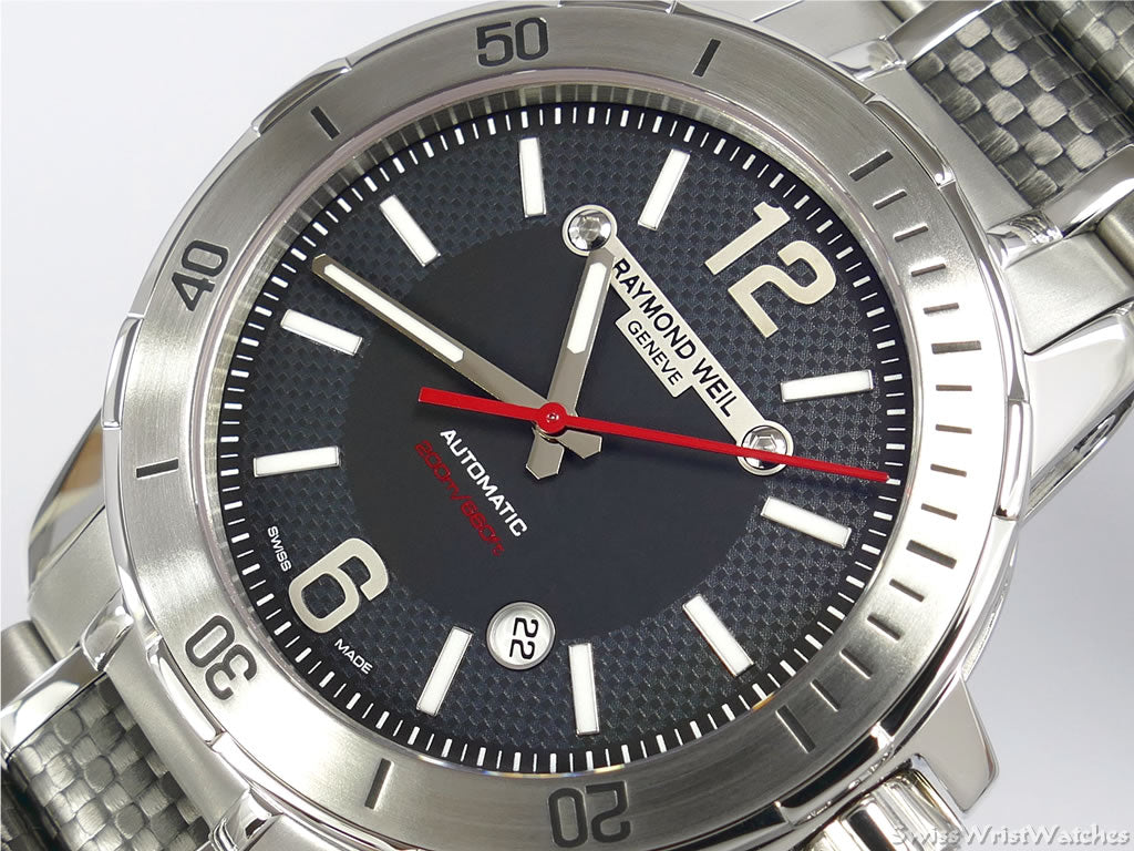 Raymond Weil Nabucco Grey 3900-SCF-05207 dial close up