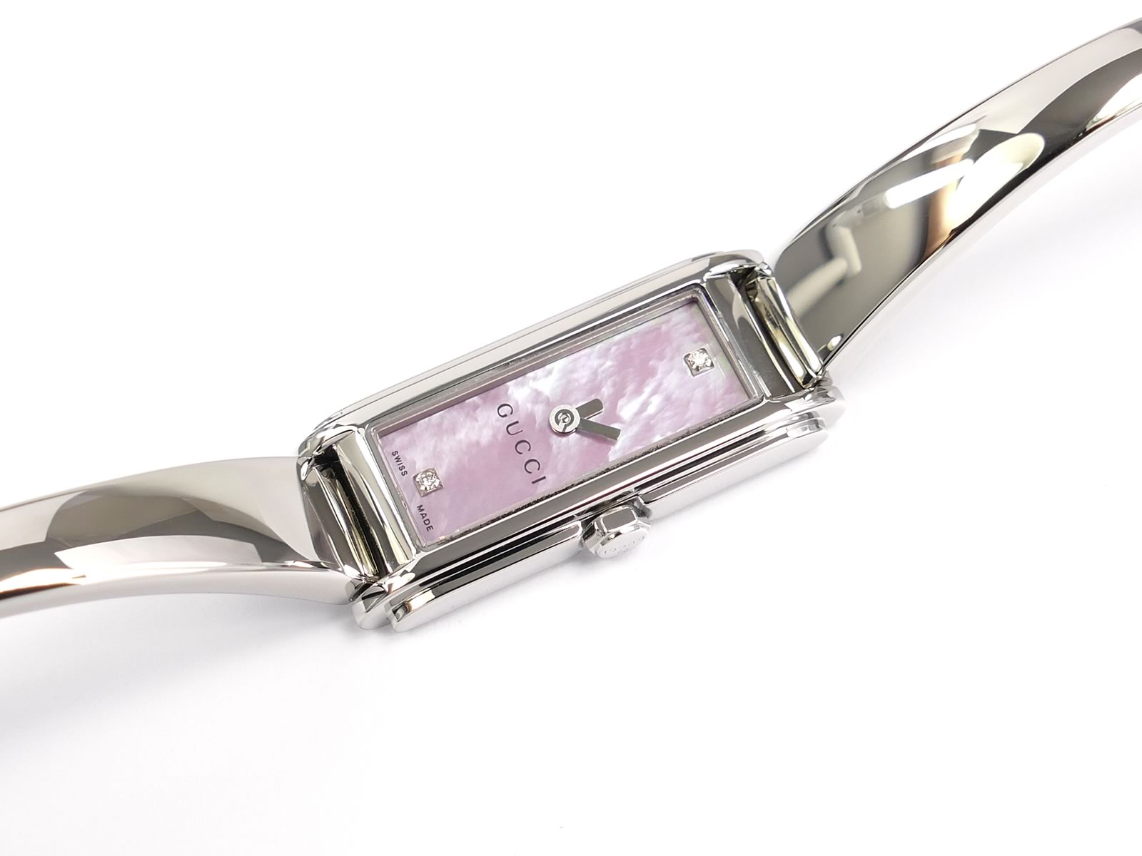 Gucci G-Line 109 Pink Mother of Pearl & Diamonds YA109520