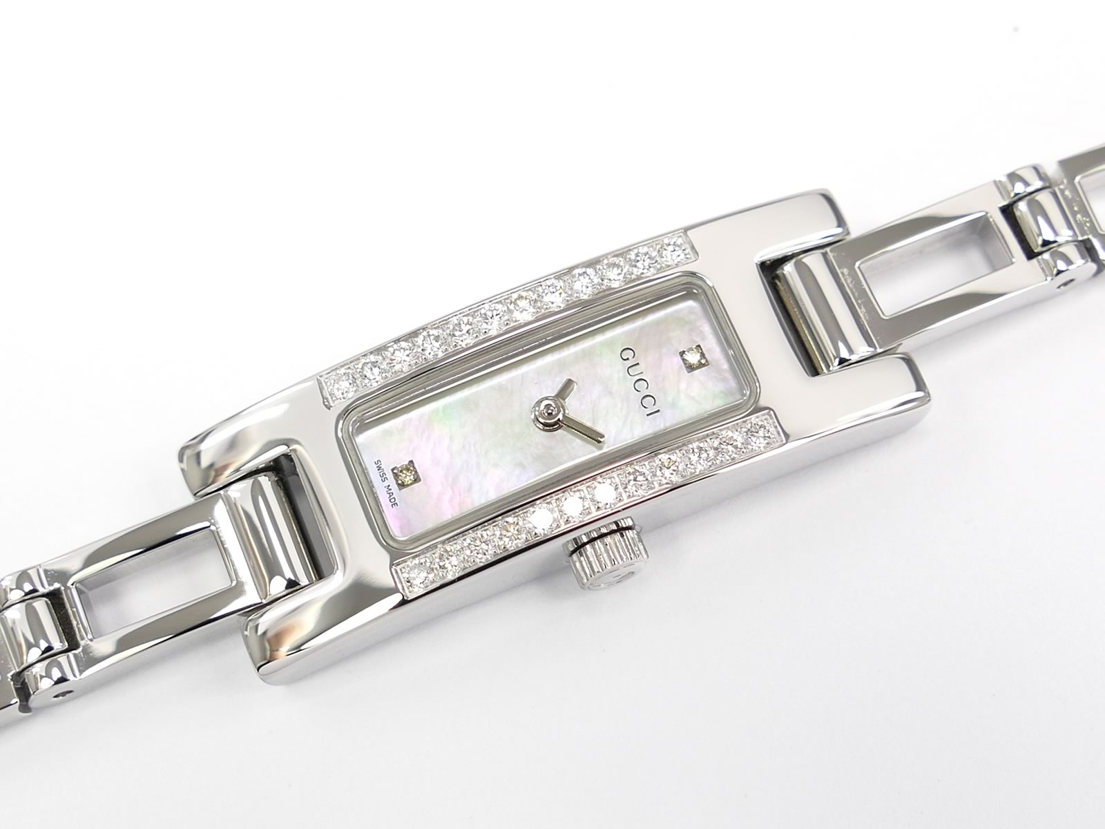 Gucci 3900L White Mother of Pearl Dial 26 Diamonds