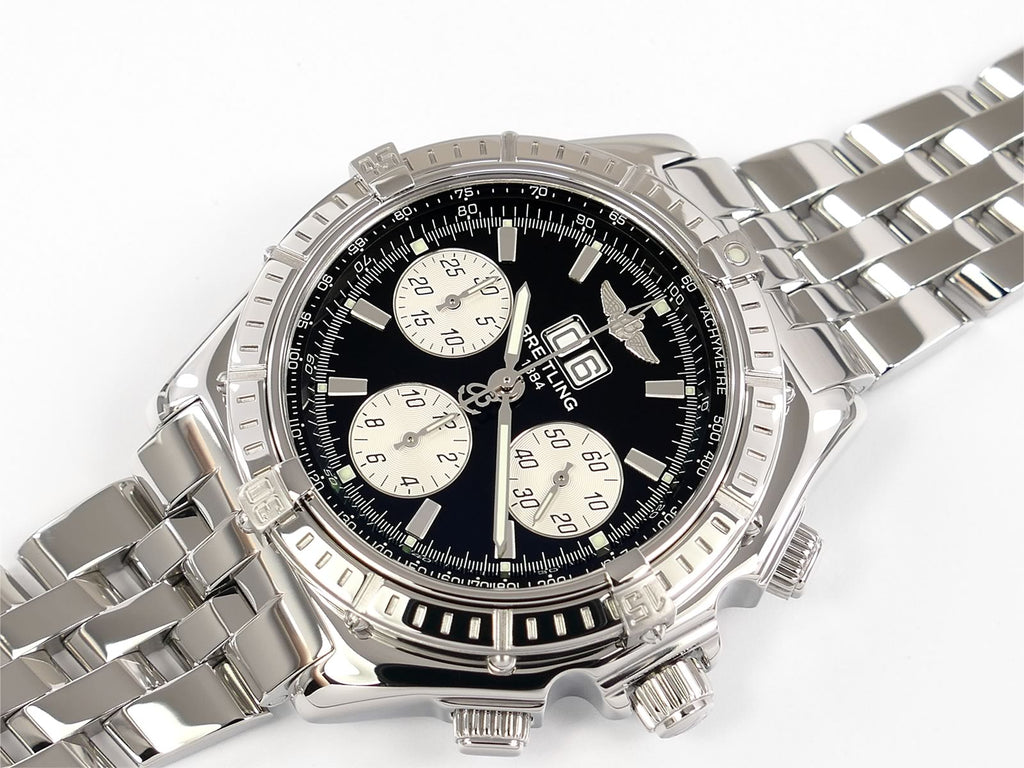 Breitling Crosswind Special A44355 Black & Silver Chonograph