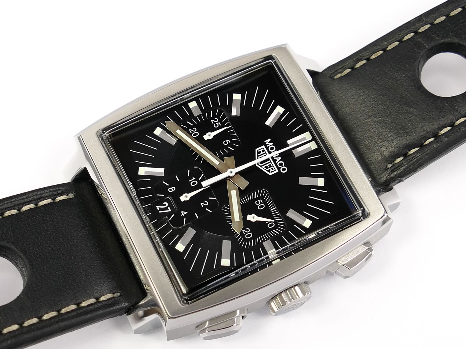 TAG Heuer Monaco CS2111 Black Chronograph with Date