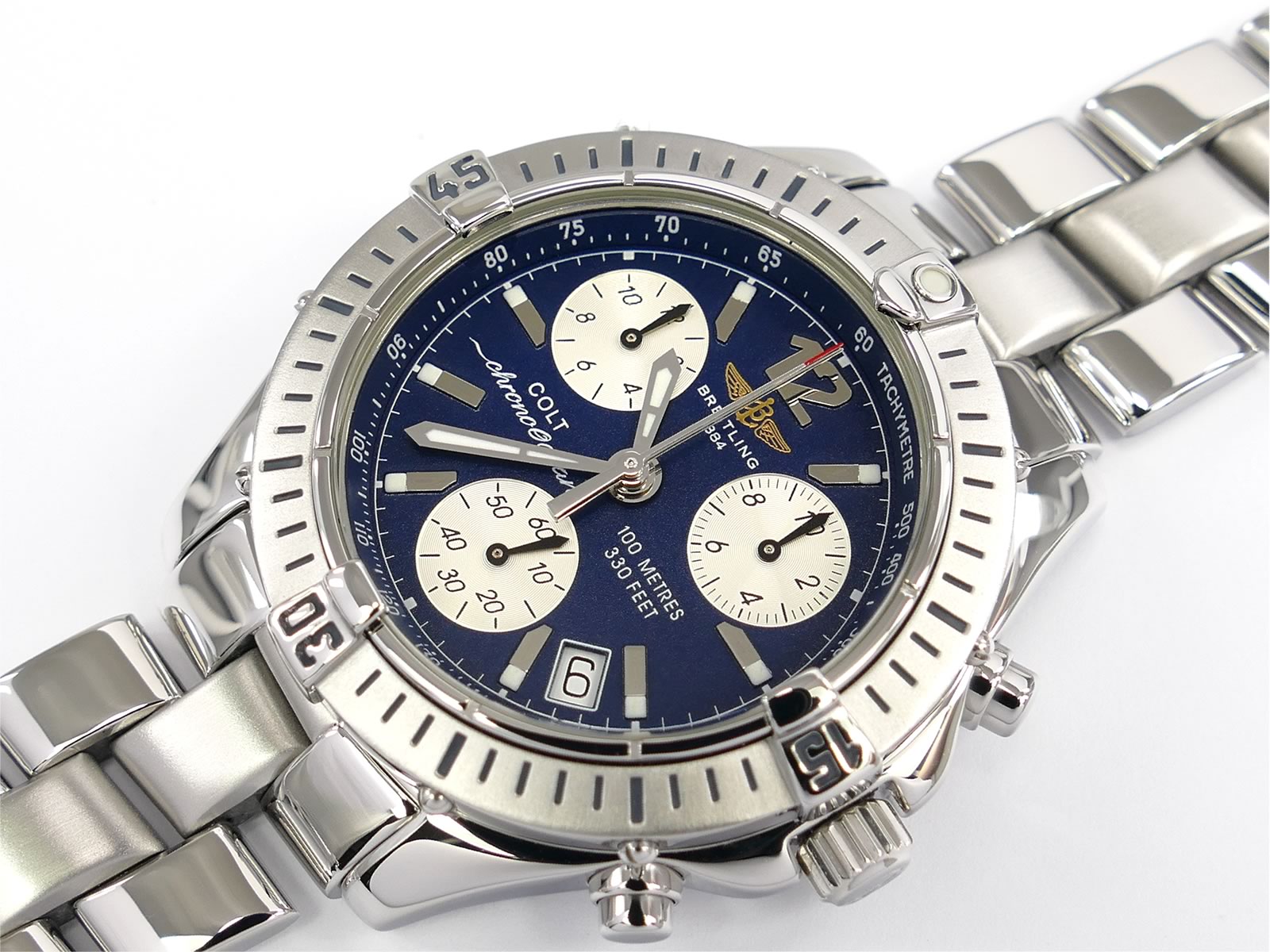 Breitling Colt A53050 Blue / Silver Chronograph with date