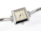 Gucci 1900L Square Silver Dial Bangle Watch in Stainless Steel