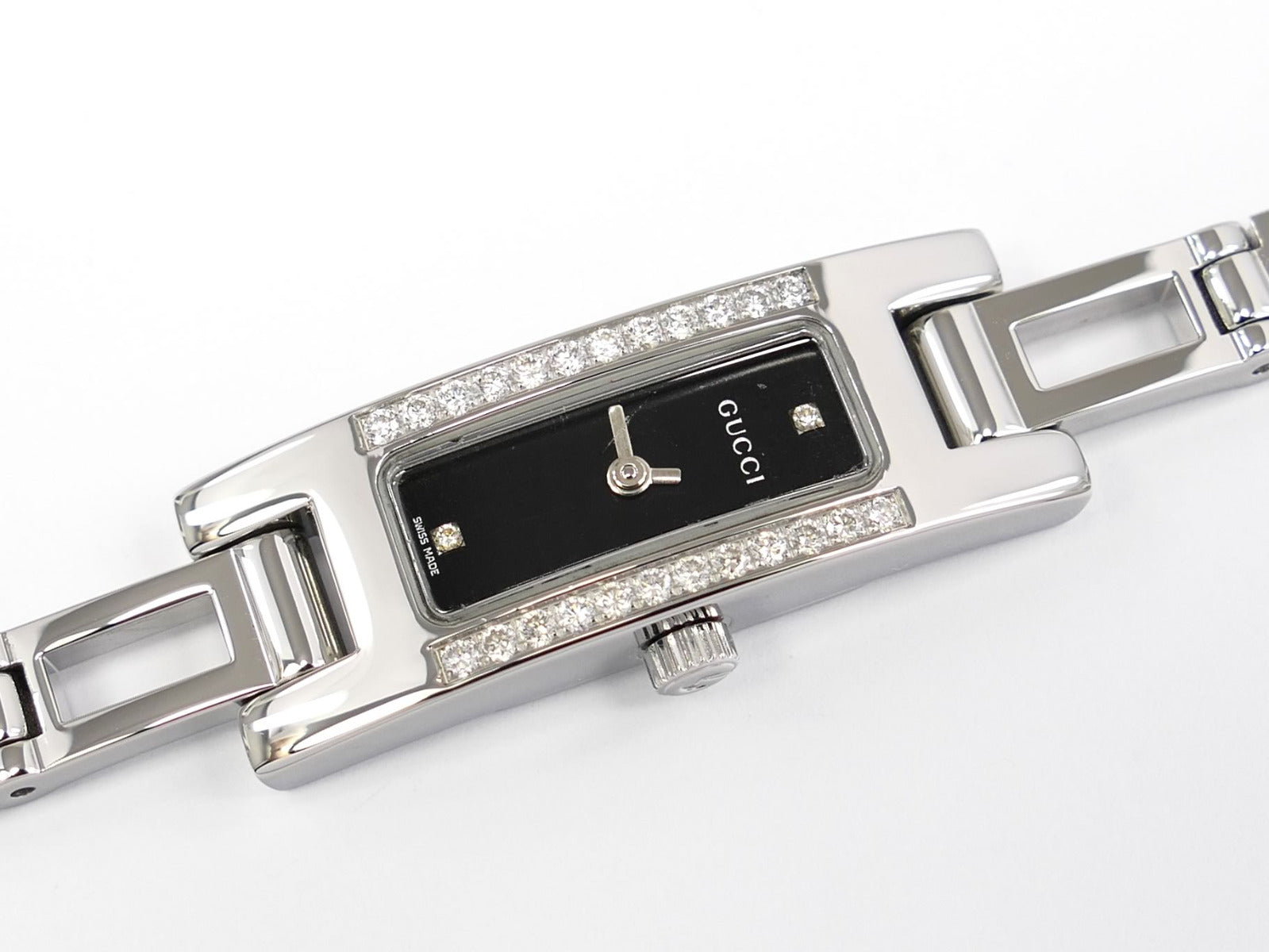 Gucci 3900L Black Dial with 26 Diamonds