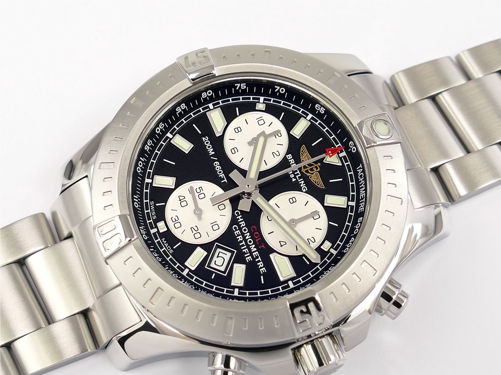 Breitling Colt Chrono II Black and Silver with date A73388