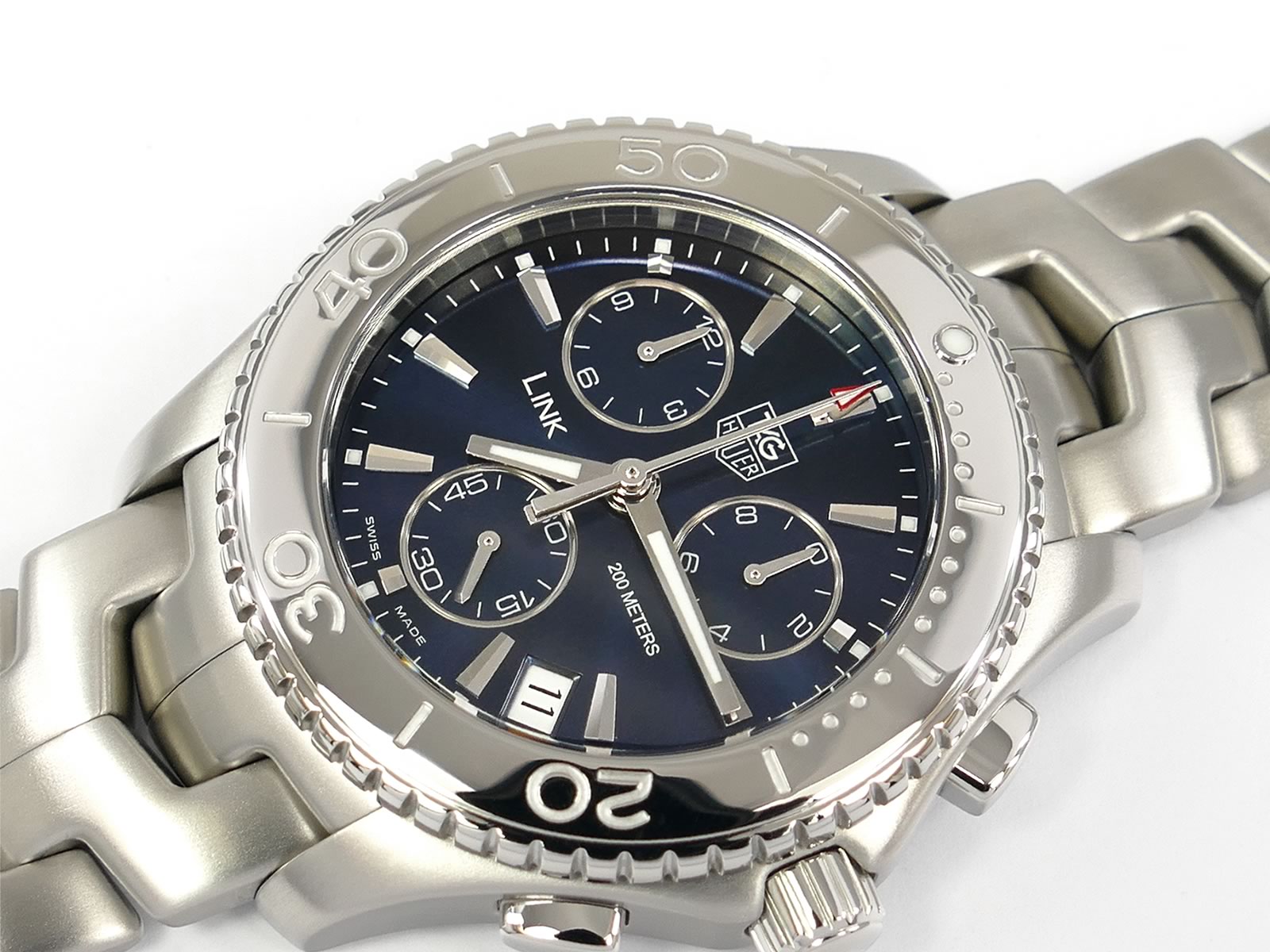 TAG Heuer Link Chronograph Blue CJ1112.BA0576 with date