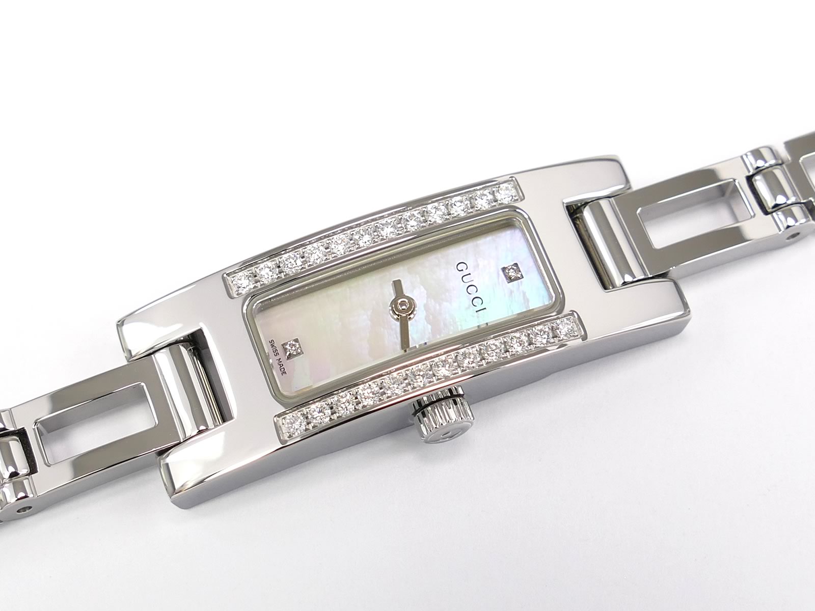 Gucci 3900L White Mother of Pearl Dial with 26 Diamonds