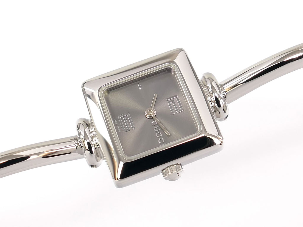 Gucci 1900L Grey Dial Quartz Bangle Watch in Stainless Steel