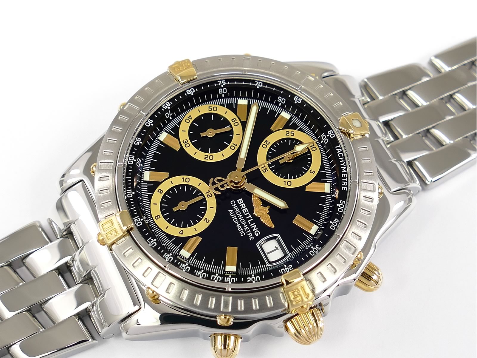 Breitling Chronomat B13352 Chronometer with 18k Riders and date