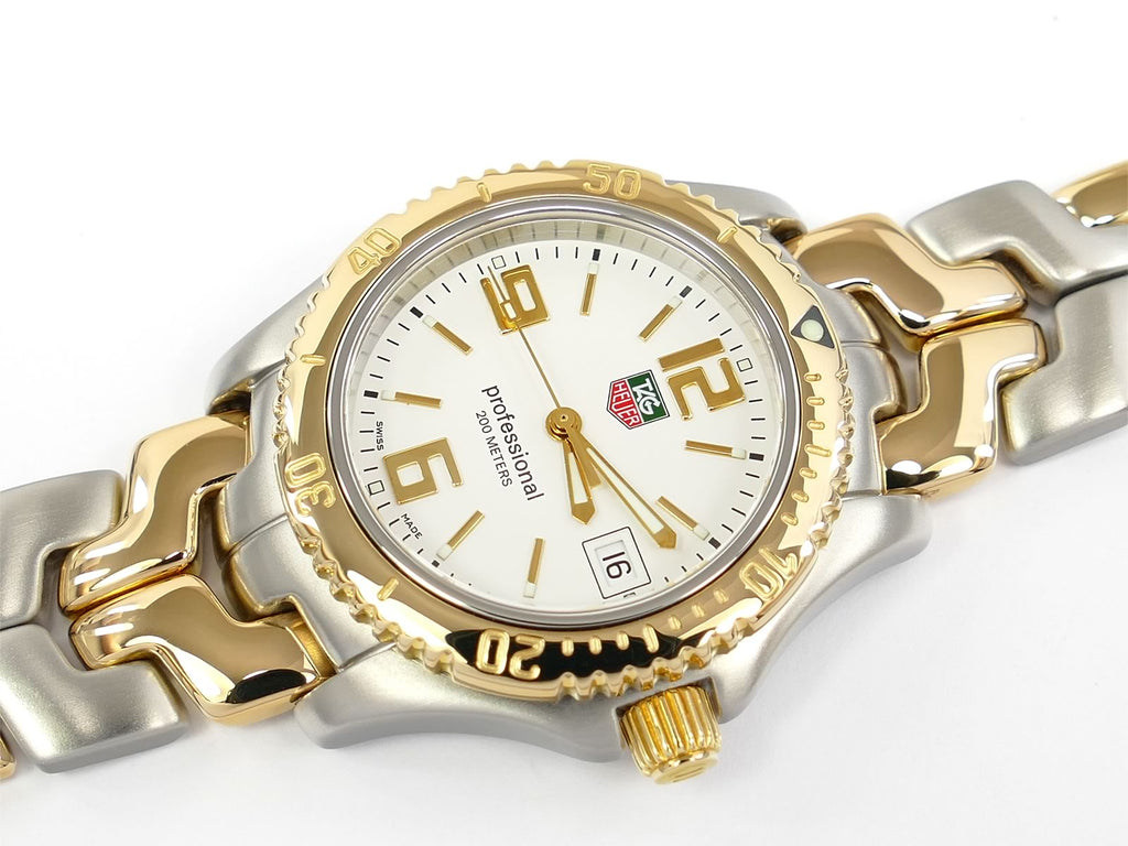 TAG Heuer Link 200M White Solid 18k Gold bezel WT1250