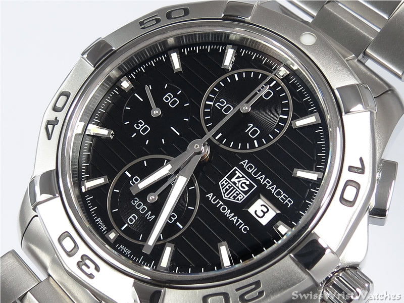TAG Heuer Aquaracer Chronograph CAP2110.BA0833 dial close up