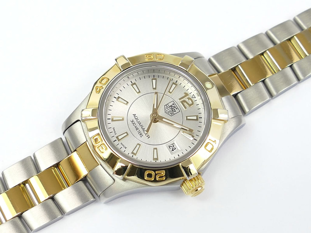 TAG Heuer Aquaracer Silver sunburst dial with date WAF1420