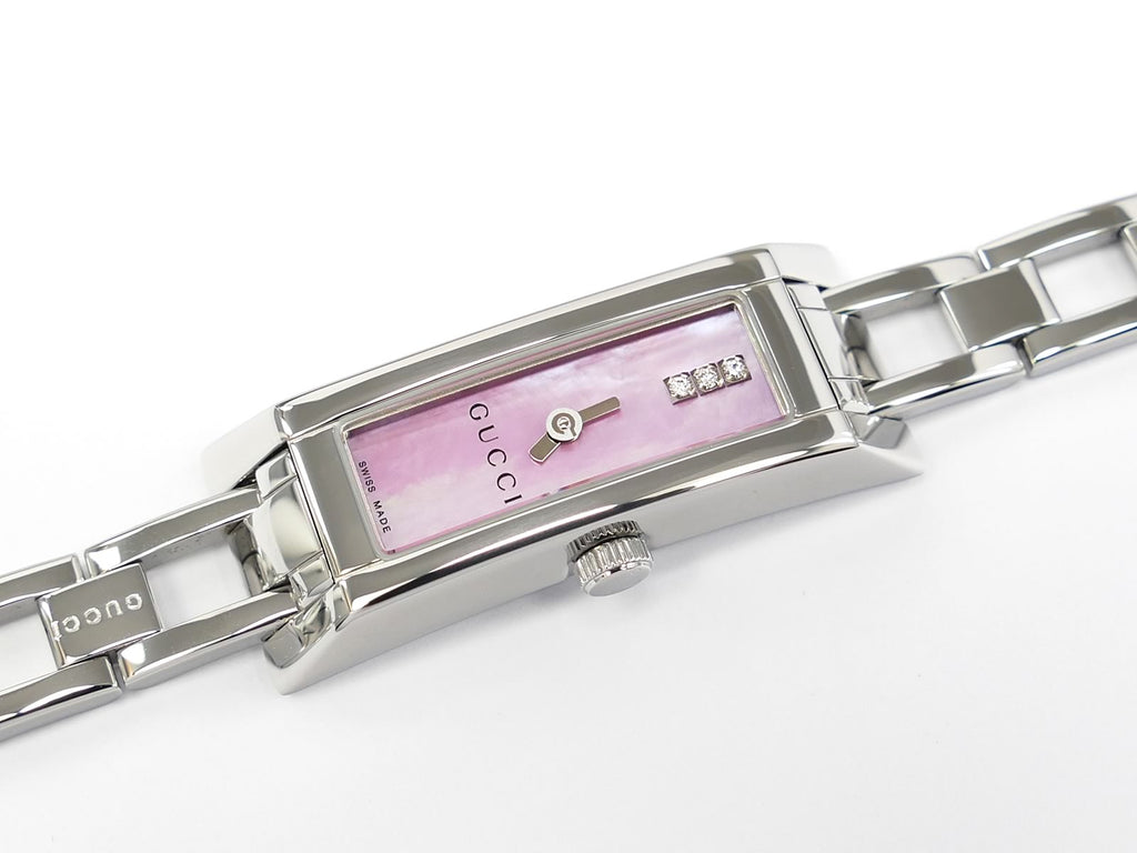 Gucci G-Link 110 Pink Mother of Pearl and Diamond Dial YA110515