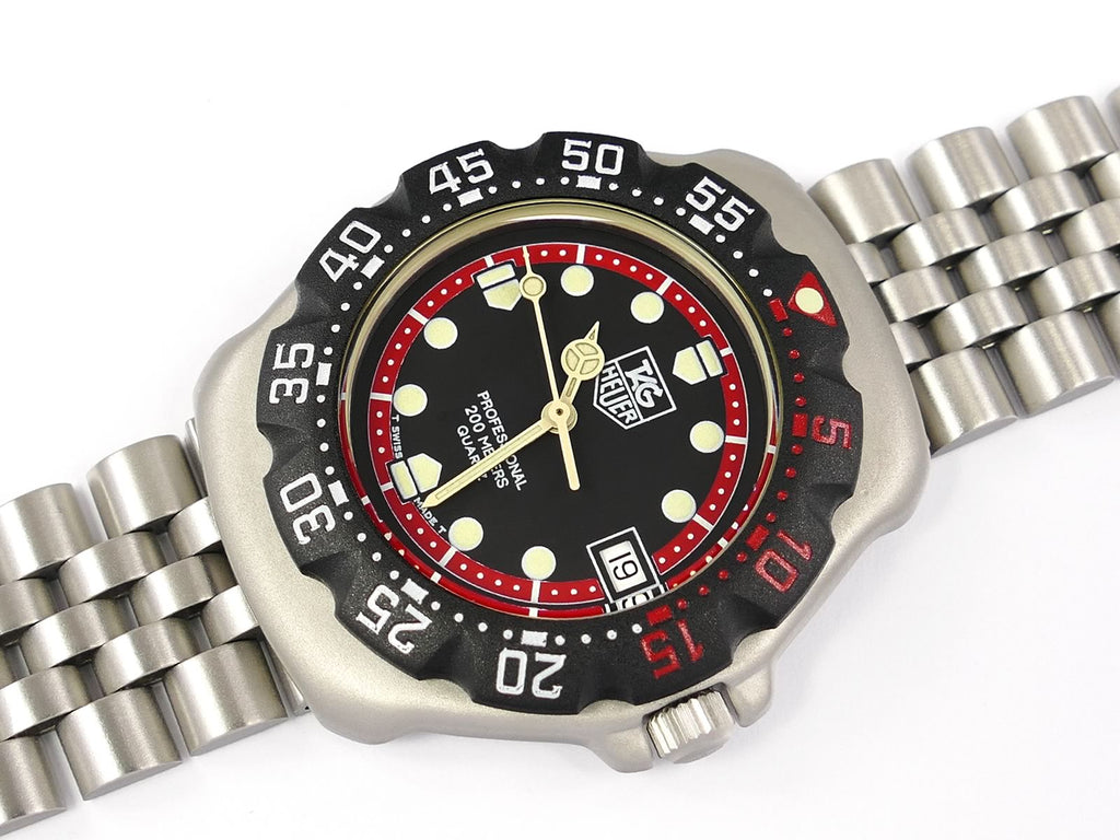 TAG Heuer Formula 1 Black Dial Retro 374.513 / WA1214 F1 New Bezel