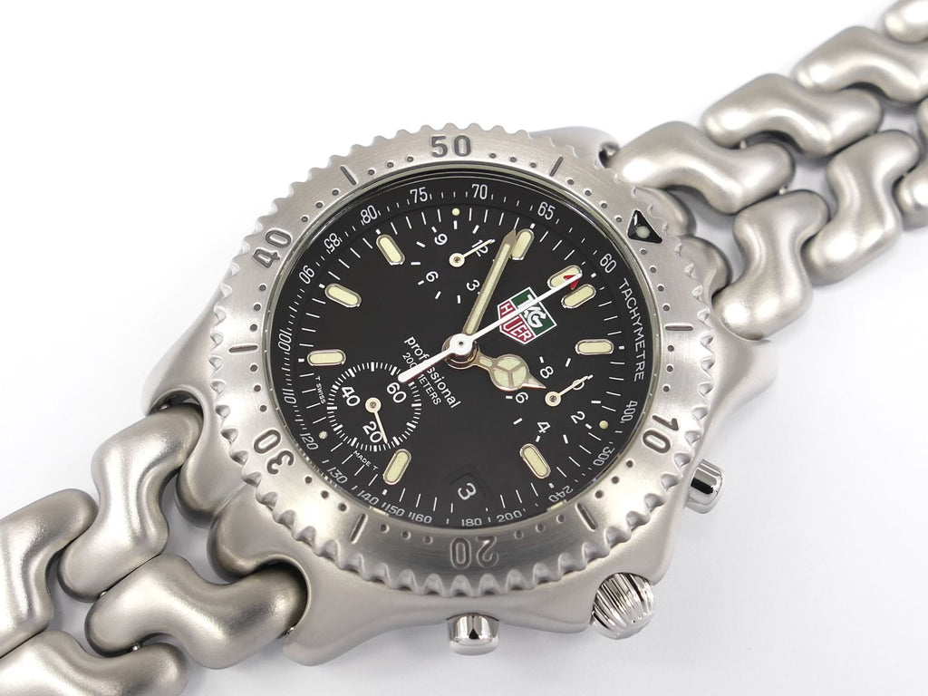 TAG Heuer SEL Black Chronograph CG1110-0 with date and tachymeter