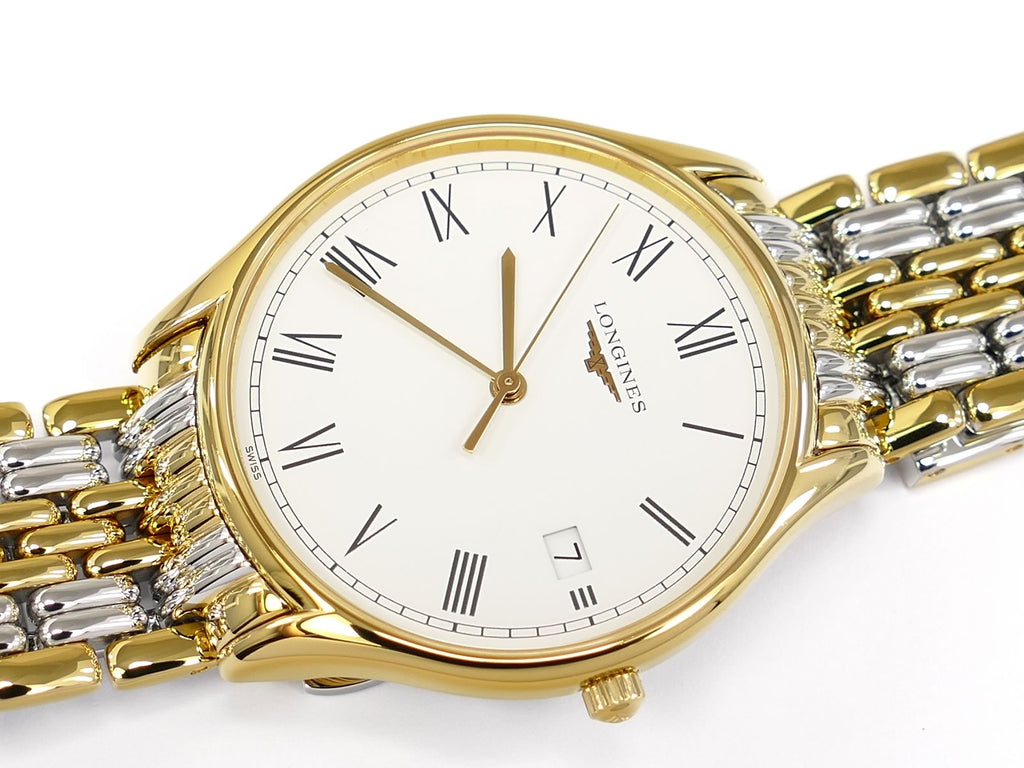 Longines Lyre White Roman Numeral Dial L4.759.2.11.7 with date and 18k Gold