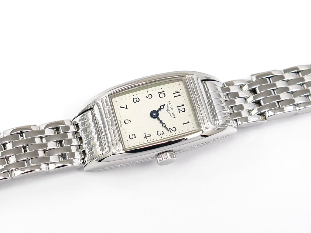 Longines BelleArti L2.195.4.73.6 curved case with decoration