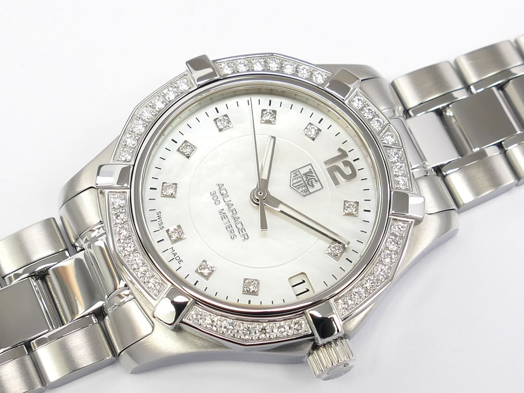 TAG Heuer Aquaracer date display diamond bezel WAF1313.BA0819