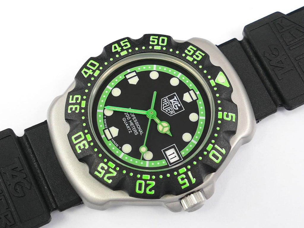 TAG Heuer Formula 1 Black Dial 375.513 (WA1215) green border