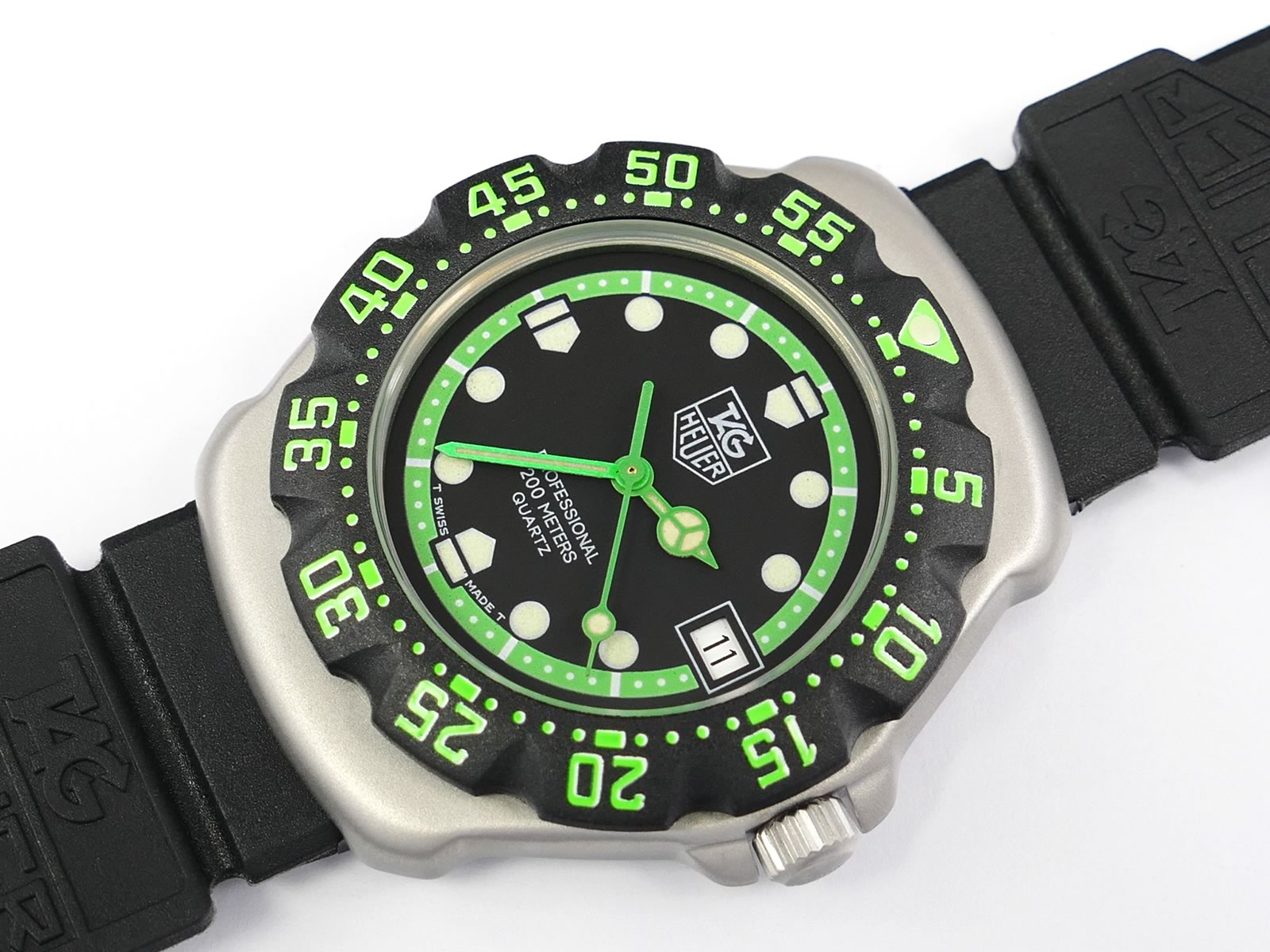 TAG Heuer Formula 1 Black Dial 375.513 (WA1215) green border