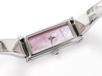 Gucci 1500L Pink on Stainless Steel Bangle