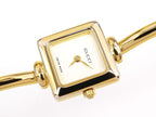Gucci 1900 White Dial Square 18k Gold Plated