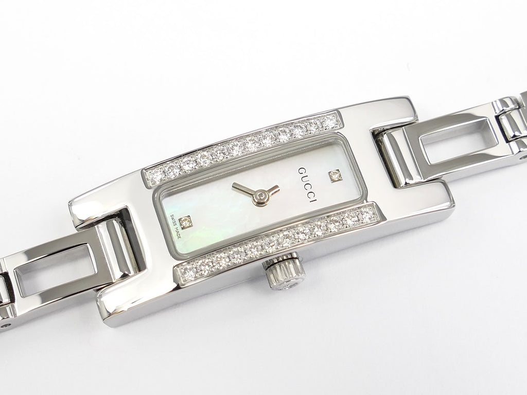 Gucci 3900L iridescent rectangular Mother of Pearl Dial