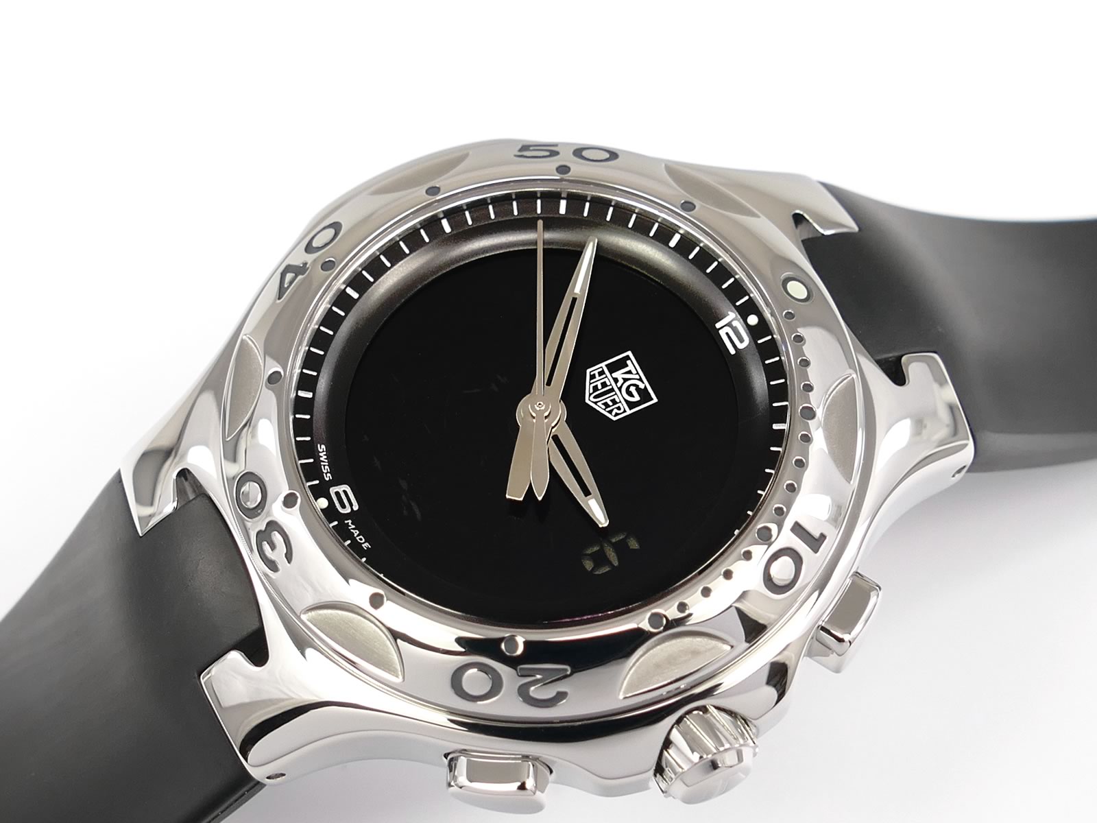 TAG Heuer Kirium Formula 1 Polished Steel on Rubber CL111C Black F1