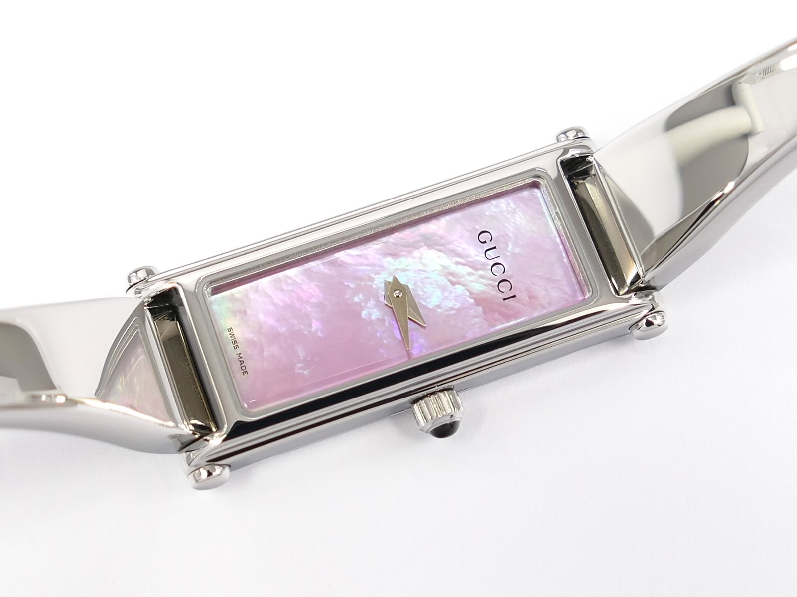 Gucci 1500L Pink Mother of Pearl - Small Stainless Steel Bangle