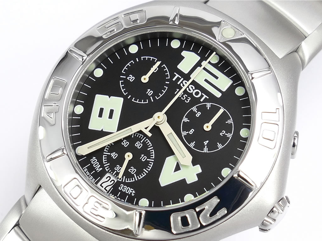 Tissot Sport Chronograph Black S462/562 Atollo Stainless Steel