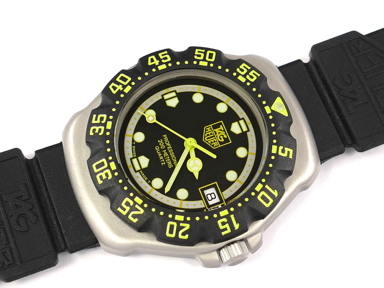TAG Heuer Formula 1 Black & Yellow 376.513 Mid size F1 New Bezel
