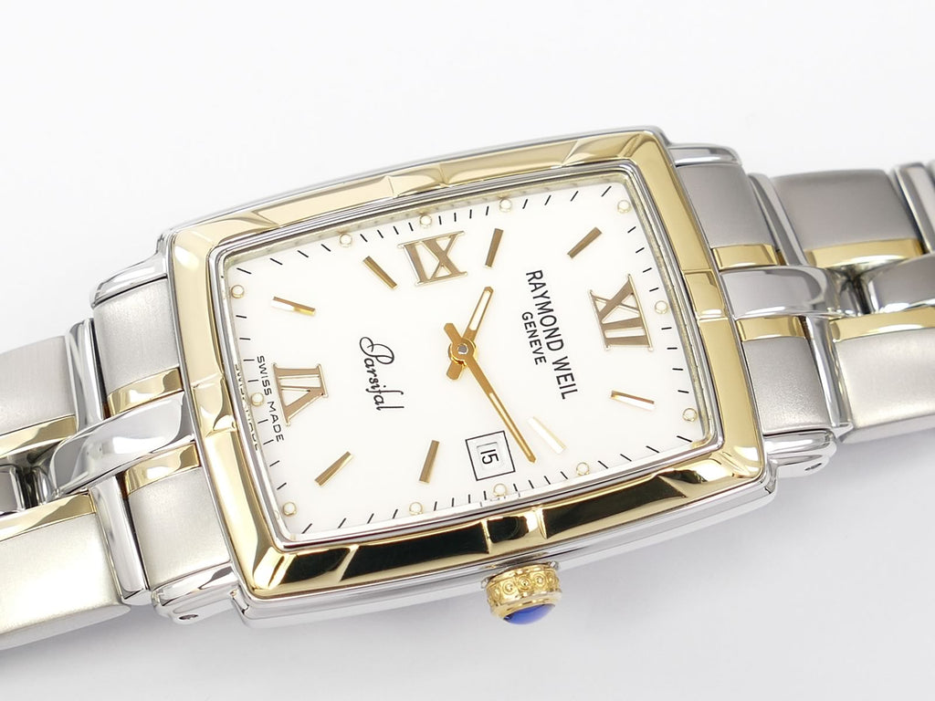 Raymond Weil Parsifal White with Solid 18k Gold 9340-STG-00307 date