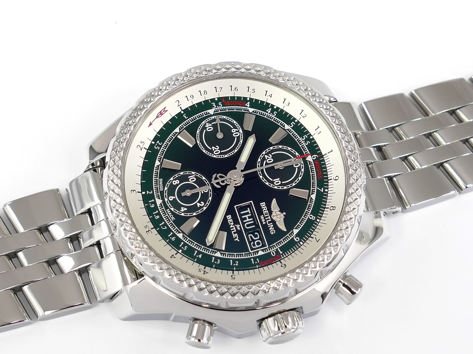 Breitling Bentley GT II Chronometer A1336512/L520 slide rule day / date