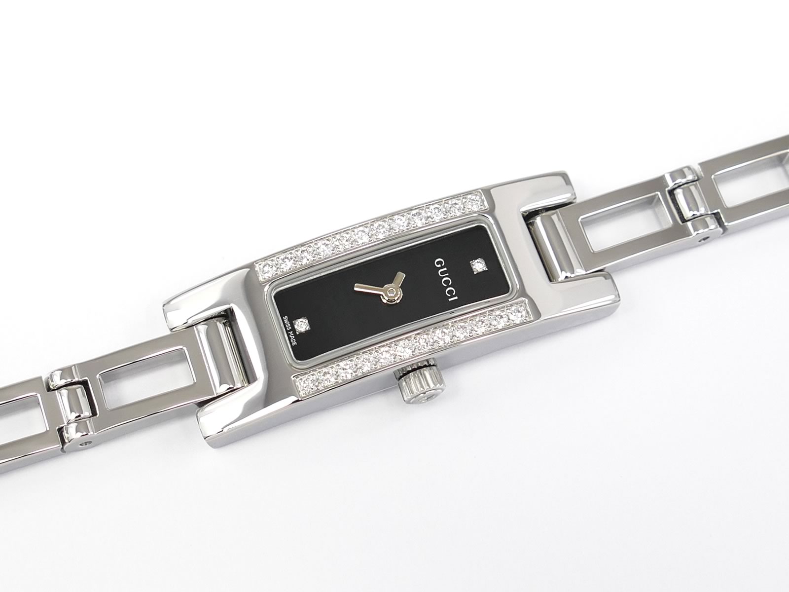 Gucci 3900L Black Rectangular Dial and 26 Diamonds
