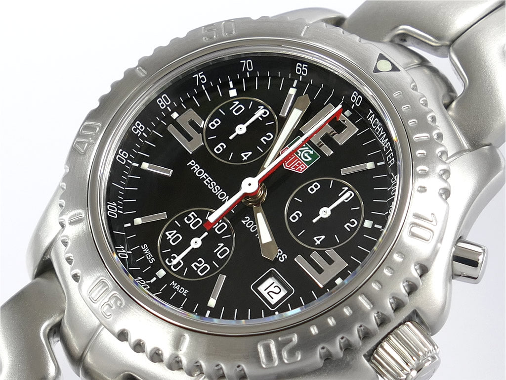 TAG Heuer Link Chronograph Jason Bourne CT1111.BA0550 Blak Dial