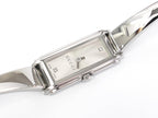 Gucci G-Line 109 Rectangular Dial with 2 Diamonds on Stainless Steel Bangle YA109519