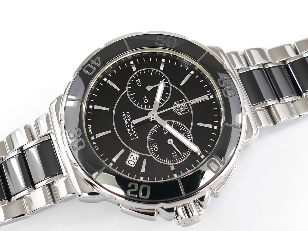 TAG Heuer Formula 1 Chronograph Black Ceramic bezel CAH1210.BA0862 F1 Chrono with date
