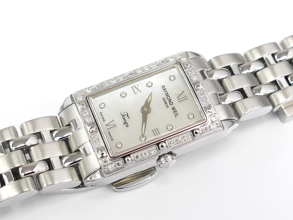 Raymond Weil Tango 5971-STS-00995 rectangular case with diamonds
