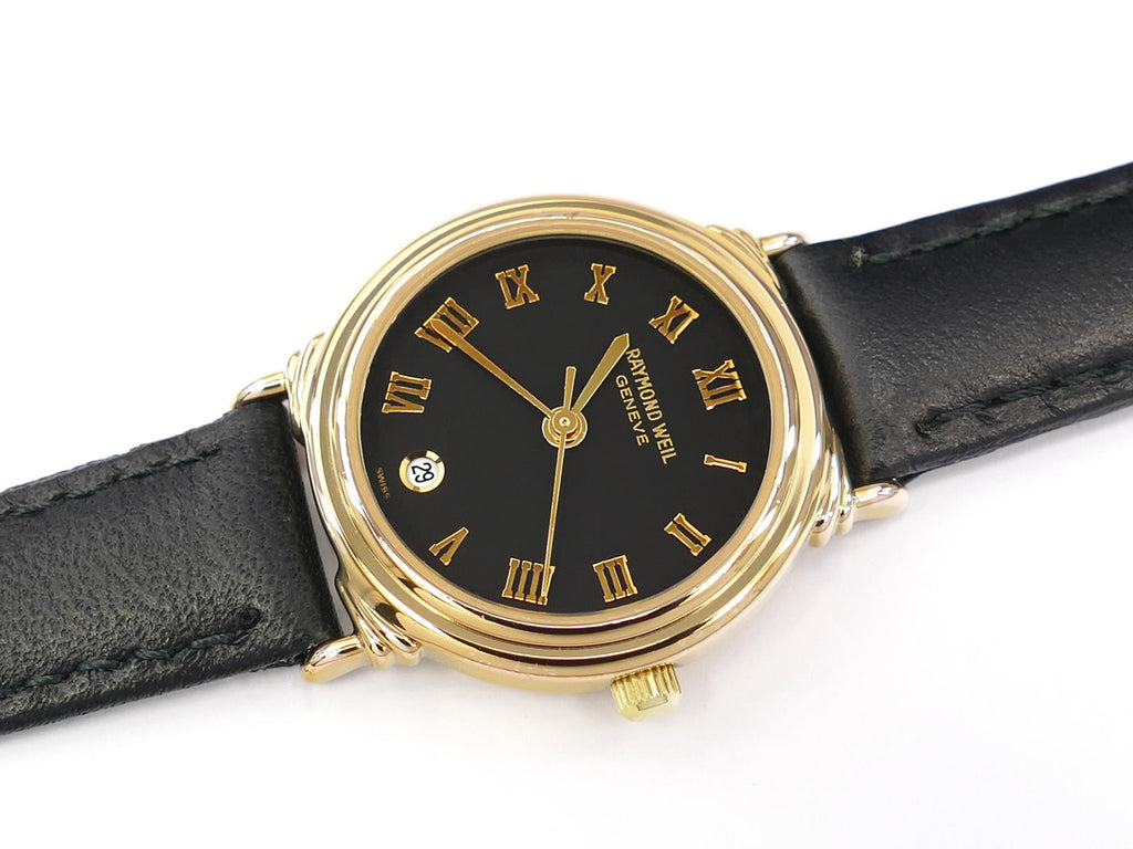 Raymond Weil Traditional Black 18k Gold Plated 5342 Roman Numerals