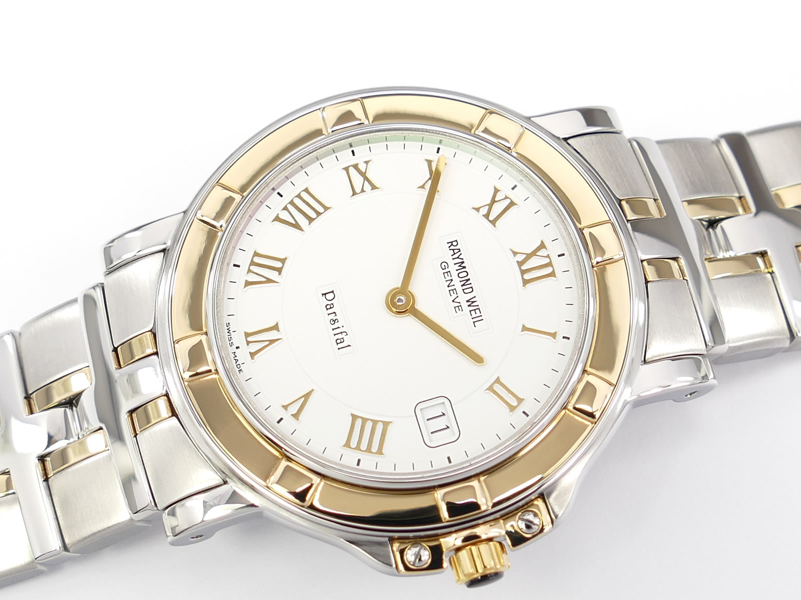 Raymond Weil Parsifal 18k Gold bezel 9530-STG-00308 date