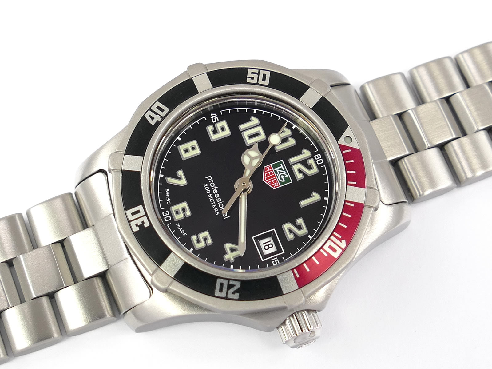TAG Heuer 2000 Professional Sport Black Dial WM1312 Date Coke Bezel