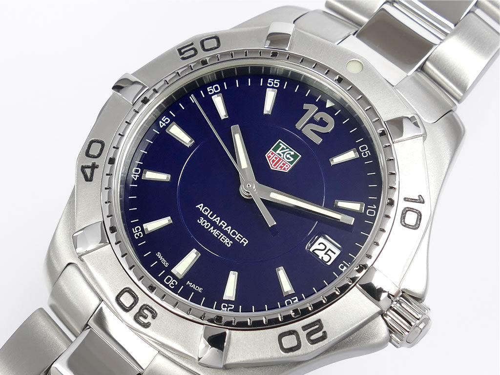 TAG Heuer Aquaracer Blue Dial WAF1113.BA0801 Quartz 39mm Sapphire Crystal Date