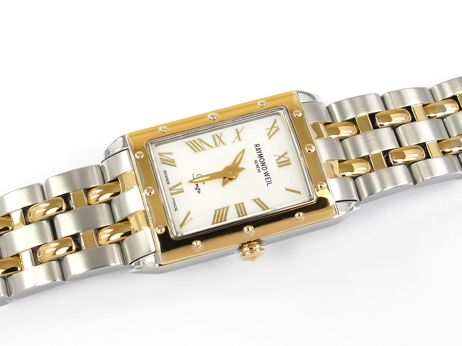 Raymond Weil Tango White Dial 18k Gold Plated 5971-STP-00308