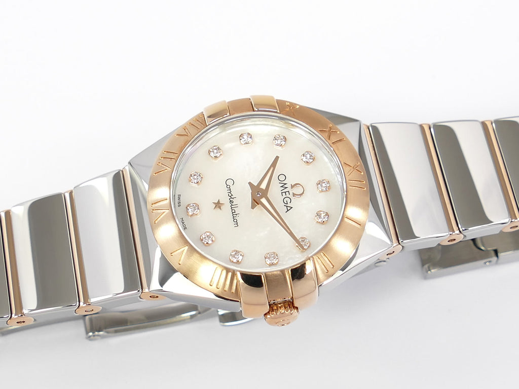 Omega Constellation White Mother of Pearl dial with diamond markers 123.20.24.60.55.003