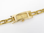 Gucci 3900L Champagne Rectangular Guilloche Dial 18k Gold Plated case