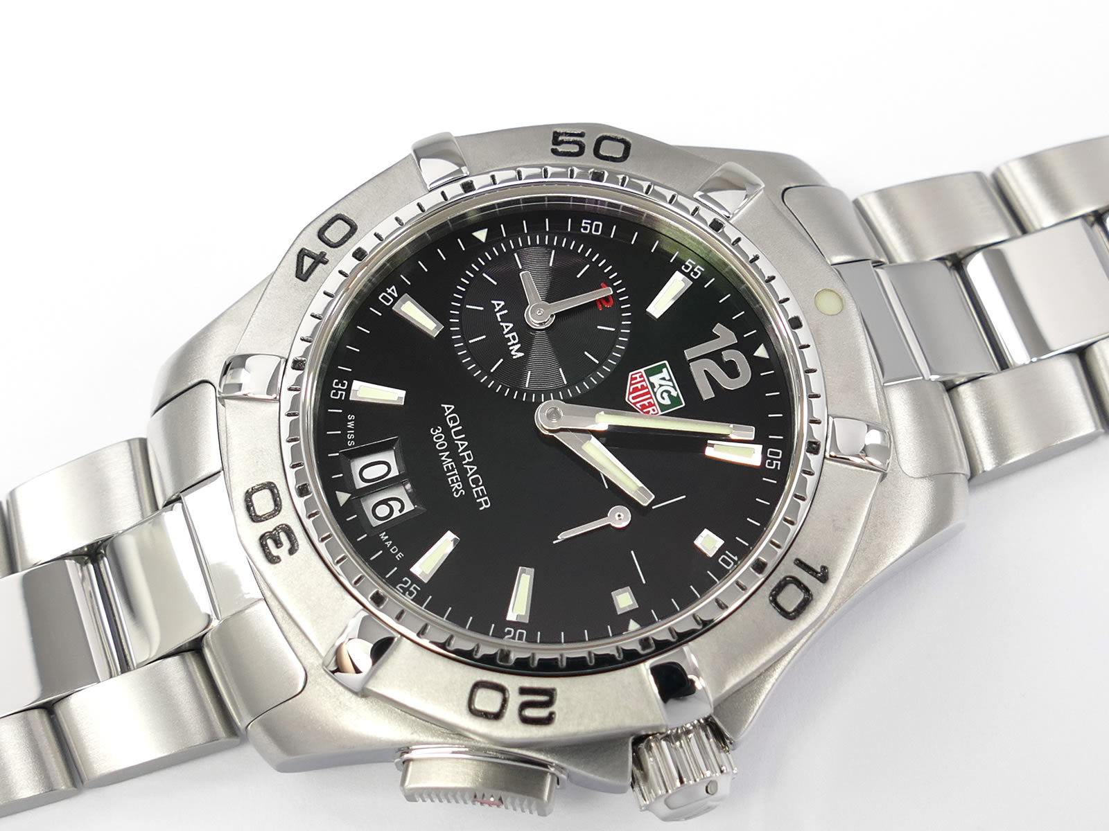 TAG Heuer Aquaracer Alarm WAF111Z.BA0801 Black Dial with date
