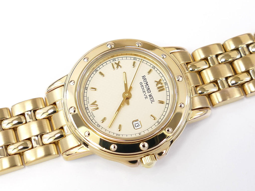 Raymond Weil Tango Cream Dial 18k Gold Plated 5360